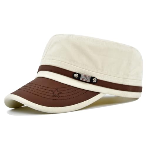 Unisex Cadet Army Cap Cadet Hat Cotton Twill Military Corps Cap Flat Top Military Hats Baseball Cap for Men