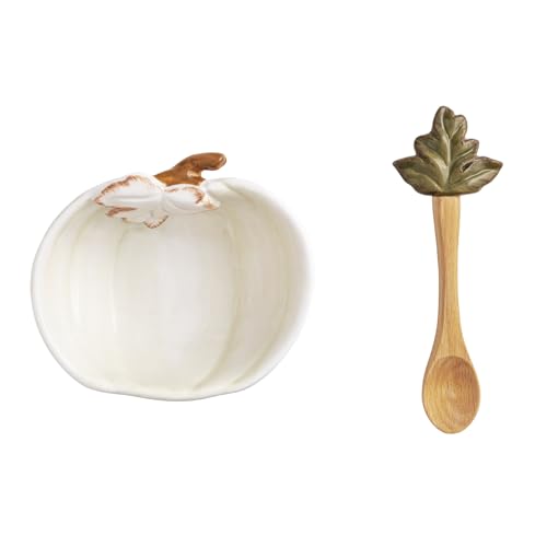 Mud Pie Thanksgiving White Pumpkin Dip Bowl Set
