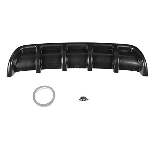 FTVOGUE Difusor de Aleta de Tiburón para Coche, Difusor de Alerón de Aleta de Tiburón para Parachoques Trasero de Coche Universal Negro(Negro Brillante)