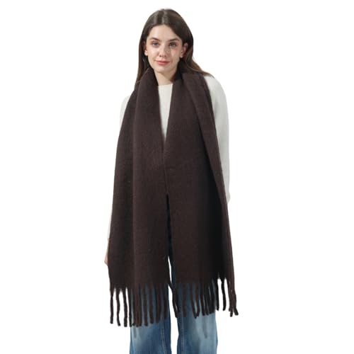 SUNDSGT Womens Winter Scarf for Women Cold Weather Wool Blend Long Soft Thick Warm Blanket Scarf Shawl