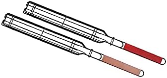 Bag Clips Tongs,Grilling Basket Skewers No Stick Basket Cooking Cooking BBQ Grill Accessories Non-Stick Kabob 1/2/4 PCS (Color : 1PCS) (2PCS)