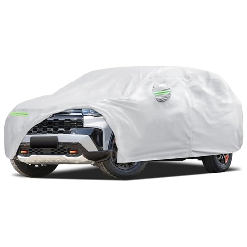 Image of Car Cover Custom Fit for Ford Explorer 1995-2026, Migaven Waterproof Full Exterior Cover Sun Rain Protection with Door Zipper and Cotton Lining, Silver