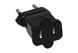 SF Cable, 2 Prong Power Plug Adapter, USA NEMA 1-15R Receptacle to Europe CEE7