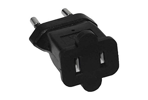 SF Cable, USA NEMA 1-15R Receptacle to Standard 2 Pin Europe CEE 7 Plug Adapter