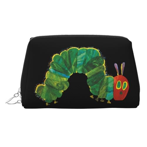 化粧ポーチ はらぺこあおむし 絵本 レディース メイクポーチ 化粧バッグ メンズ トラベルポーチ レザー 小物入れ かわいい おしゃれ 可愛い 化粧品収納 大容量 防水 多機能 旅行 持ち運び便利