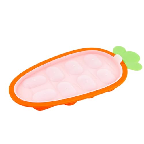 Moldes para alimentos para bebés,Moldes de silicona para alimentos para bebés | Almacenamiento de alimentos para bebés de silicona con contenedores en forma de zanahoria con tapa, contenedor de comida