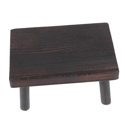 Happyyami marco verde pequeño plantas de interior mesa en niveles taburete corto apoya estanterias madera balda madera estante madera taburete bajo flor de madera puesto de plantas de jardín