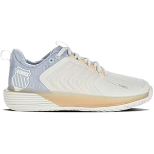 K-Swiss Women's Ultrashot 3 Grass Tennis Shoe 5 Star White/White Onyx/Heather