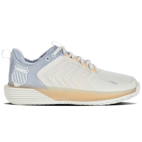 K-Swiss Women's Ultrashot 3 Grass Tennis Shoe 6 Star White/White Onyx/Heather