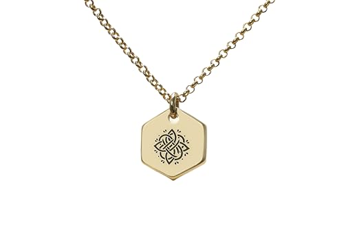 Bijoux de Famille Celtiques : pendentif hexagone gravé pour sublimer vos tenues