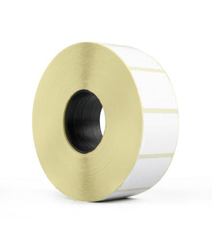 Image of Sehgal Store 38x25 Chromo Barcode Label Sticker - 1.5 x 1 Inches - 38mm x 25mm - 1000 Labels Per Roll 1UPs - White Self Adhesive Sticker for Printing Barcoding (Pack of (1)