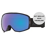 ATOMIC COUNT PHOTO Skibrille - Schwarz - Klare Sicht & Blendschutz - Hochwertige Verspiegelung - Brille mit Live Fit Rahmen - Over The Glasses-kompatibel für Brillenträger
