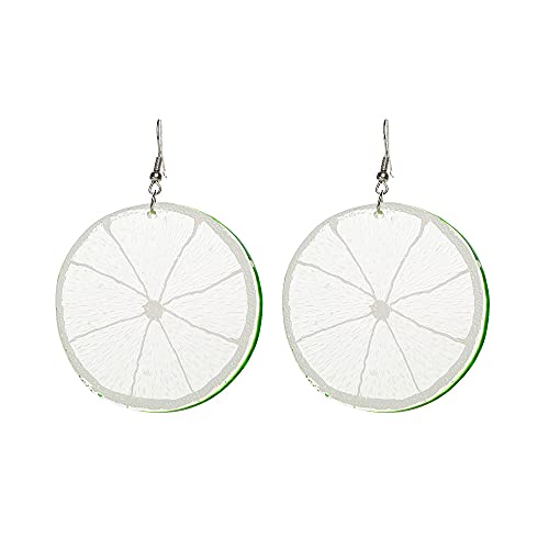Ins Cold Wind Dangle Earrings Fruit Lemon Drop Earrings Exquisite Lime Pendant Simple Personality Fun Fruit Earrings