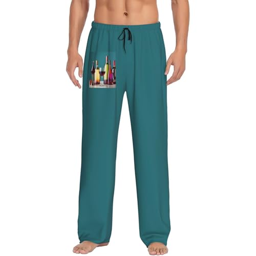Pantalon de pyjama léger imprimé verres à cocktail vêtement de nuit