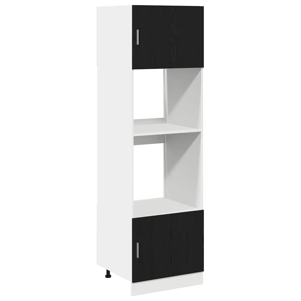Mueble Colgante con Estante Roble Negro 60 x 57 x 207 cm
