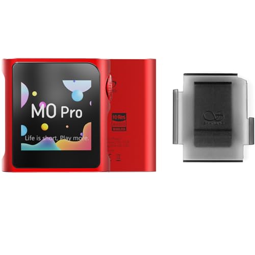 SHANLING M0 Pro Portable Music Player with Clip Case,Hi-Res MP3 Player,2X ES9219C DAC,Two-Way Bluetooth 5.0 LDAC/SBC/AAC,3.5mm/Type-C Jack,Support USB Audio 384kHz /32bit,236mW@32Ω,MTouch OS (Red)