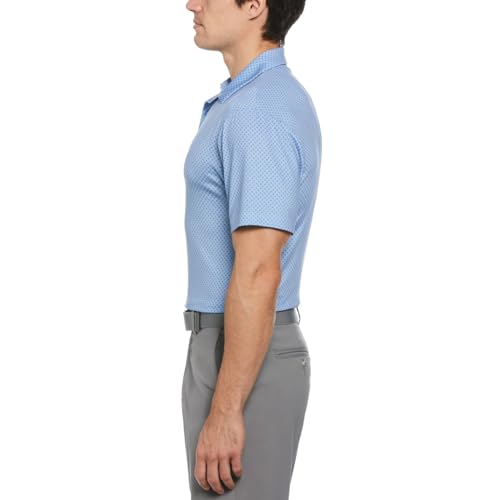 Callaway Golf Polo for Men & Breathable and Stretchable Short Sleeve Shirt - Blue Large4