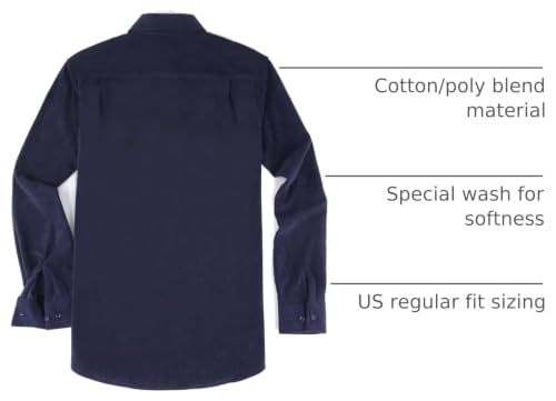 Image of Alex Vando Mens Button Down Regular Fit Long Sleeve Casual Flannel Shirts