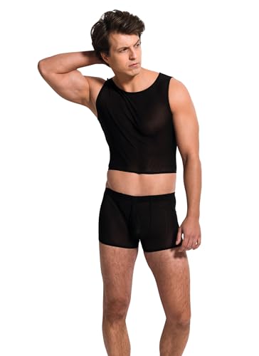 Lencería para hombre estilo esmoquin negro con acabados de calidad