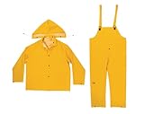 3 Pc. PVC/Poly Heavy Duty Yellow Rainsuit (X-Large)