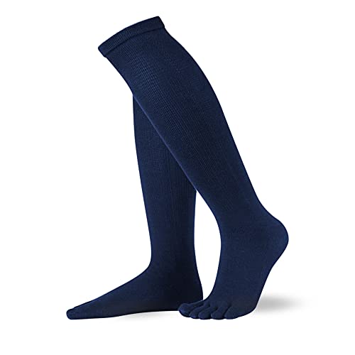 Knitido Essentials | Calcetines Clásicos en algodón (81%) por debajo de la rodilla, para hombre y mujer, negro, gris antracita y violeta, Talla:39-42, Colores:navy