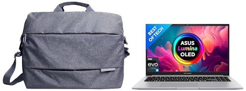 Image of ASUS Vivobook S15 OLED 2022, 15.6 inch 39.62 cm FHD OLED, Intel Core EVO i5-12500H 12th Gen, (16GB RAM /512GB SSD), S3502ZA-L501WS EOS 2 Messenger Bag (Gray)