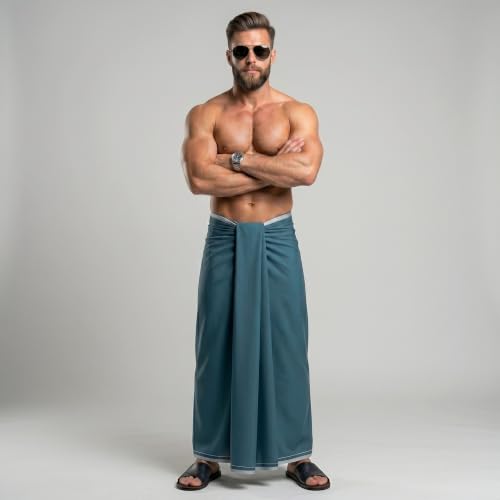 Image of Men's Cotton Lungi | Soft Breathable Wrap Around Lungi | Comfortable Daily & Home Wear for Men