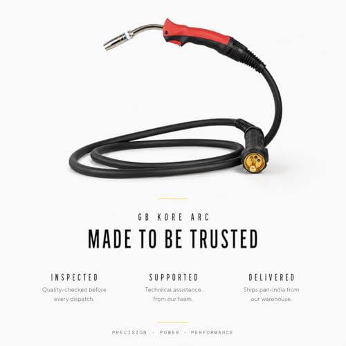 Image of 25AK MIG Welding Torch - 3M Heavy Duty Cable, MIG /MAG Welding Gun with Euro Connector, Ergonomic Grip, Durable Torch for Industrial Welding