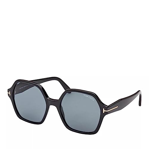 Tom Ford Sunglasses FT 1032 Romy 01A Shiny Black, t Logo, Eco/Blue Lenses