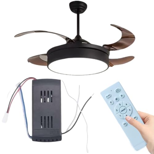 Genérico de Control Remoto Universal para Ventilador de Techo, 40 W, 6 velocidades, función de temporización, Repuesto para Ventiladores de Techo y Luces de CC