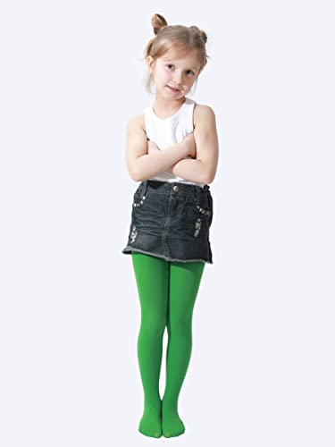 Image of EVERSWE Girls Semi Opaque Footed Tights, Microfiber Tights