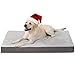 KSIIA Orthopädisches Hundebett Grosse Hunde, Hundekissen Waschbar 105x70cm, Hundebetten mit Abnehmbarer Deckel, Hundematte Doppelseitig Wendbare, Grau