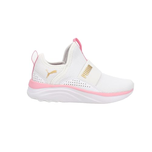 PUMA Kids Girls Soft Sophia Slip On Sneakers Shoes Casual - Pink, White