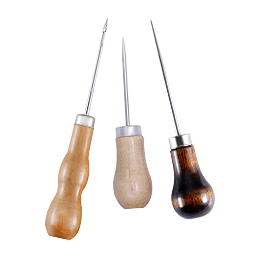 Consejos para Comprar Punzones los mejores 5. 45 Punzón, punzón de artesanal de material cuero, herramienta de material cuero para DIY, 3 uds.