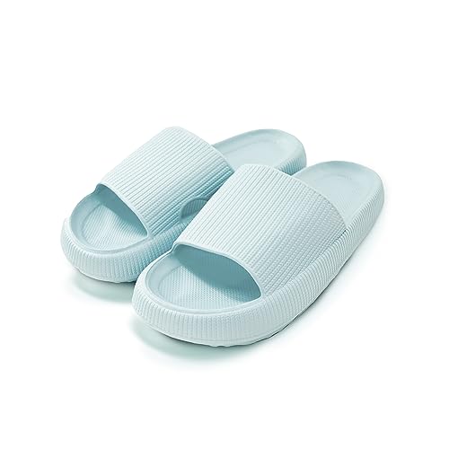 Image of Cloud Slides For Women And Men - Comfy Non Slip Indoors Slippers For Shower Spa Pool College Outdoors Slides - Soft And Cozy Open Toe House Sandals Thick Soles