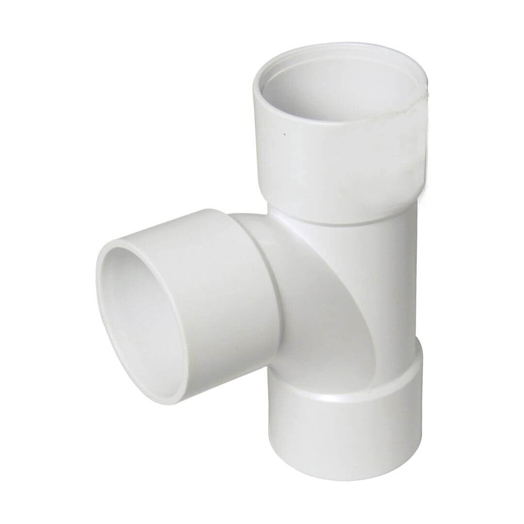 B&Q -  White Solvent Weld 87.5° Waste Pipe Tee(Dia)40mm