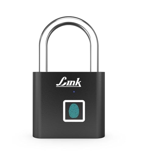 Image of Link Smart Bio-Mini Fingerprint Padlock - Keyless Biometric Lock | Morse Code Emergency Access, Rechargeable Battery, USB-C Backup - for Travel, Gym, Office, Luggage & Home Security-3 Years Warranty