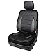 Platinum Vinyl Black/Grey One Faux Leather Front Seat Cover Universal for Car Truck SUV Front Seats - Leader Accessories