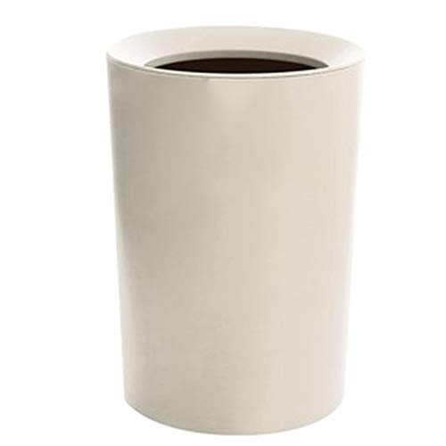 Basurero Reciclaje Doble Capa de Basura de plástico Puede Almacenamiento Cubo nórdica Creativo Cesta de Papel Usado Recipiente de plástico Cesta Basurero Cubo de Cocina (tamaño : B)