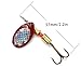 Muzrunq Spinner Fishing Lures Sequin Rotating Fish Hook Artificial Fishing Baits Fishing Baits with Hooks Fishing Bait Crank Fish Hook Lifelike Fish Tackle 10Pcs.