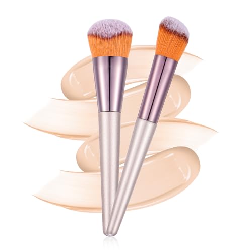 Andibro 2 brochas en ángulo para base de rubor, cepillo de maquillaje bronceador de contorno...