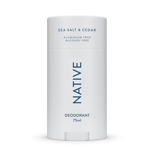 Native Deodorant für Frauen & Männer - Alkohol- & Aluminiumfrei - Meersalz- & Zedern-Duft - Mit natürlichen Inhaltsstoffen aus Sheabutter, Kokosöl & Natron - 72 Stunden Schutz vor Geruch (75 ml)