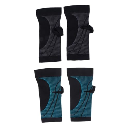 Holibanna 2Pairs Compression Sports Socks for Plantar Relief of Elastic Ankle Support Sleeves No Skid Design Comfortable for Running Walking Fitness and Outdoor Activities