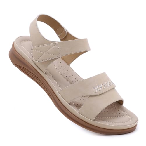 Flat Sandals For Women Comfort Lightweight Open Toe Low Top Outdoor Casual Walking Beach Shoes Women's Sport Sandals