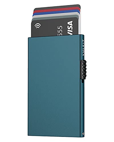 Image of VULKIT Minimalist Credit Card Holder Pop Up Cards RFID Protection Slim Metal Wallet