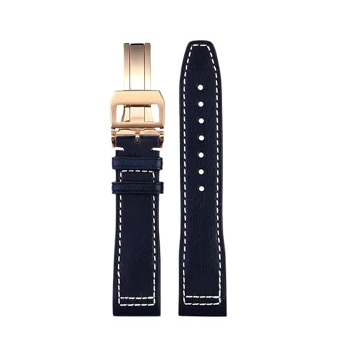 [ȓX] IWC pCbg IW378003 IW328203/205/201 }[N20 U[EHb`oh 20 21mm NCbN[XuXbgɑΉ(Blue-rosegold,21mm)
