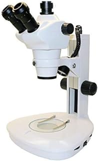 ITC XMZ-851-10L Trinocular Zoom Stereo Microscope, 10x WF Eyepiece, 0.8X—5X Zoom Range, 8X—50x Magnification, Top & Bottom LED Illumination, Track Stand