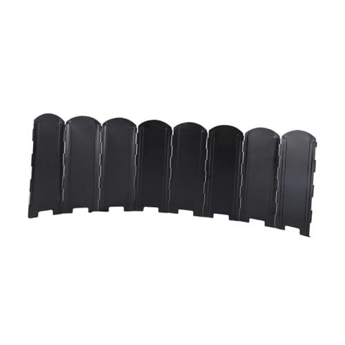 Aymzbd Paraviento para Estufa de Camping Protector Plegable para Hornillo de Camping Metálico Resistente a La Intemperie Y Fácil de Montar Adecuado para, Negro, 40 Cm de Altura