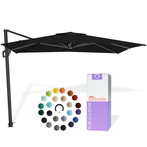Image of Midtown Umbrellas Grande Square - 9 x 9 Ft Cantilever Umbrella
