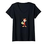 Damen Mann für den Lebensmittellieferanten T-Shirt mit V-Ausschnitt